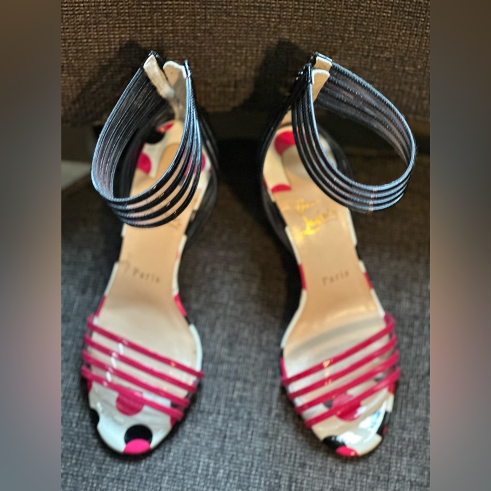 Christian Louboutin 85 Polkaots Sz 38